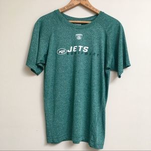 Reebok green NY Jets Equipment athletic top
